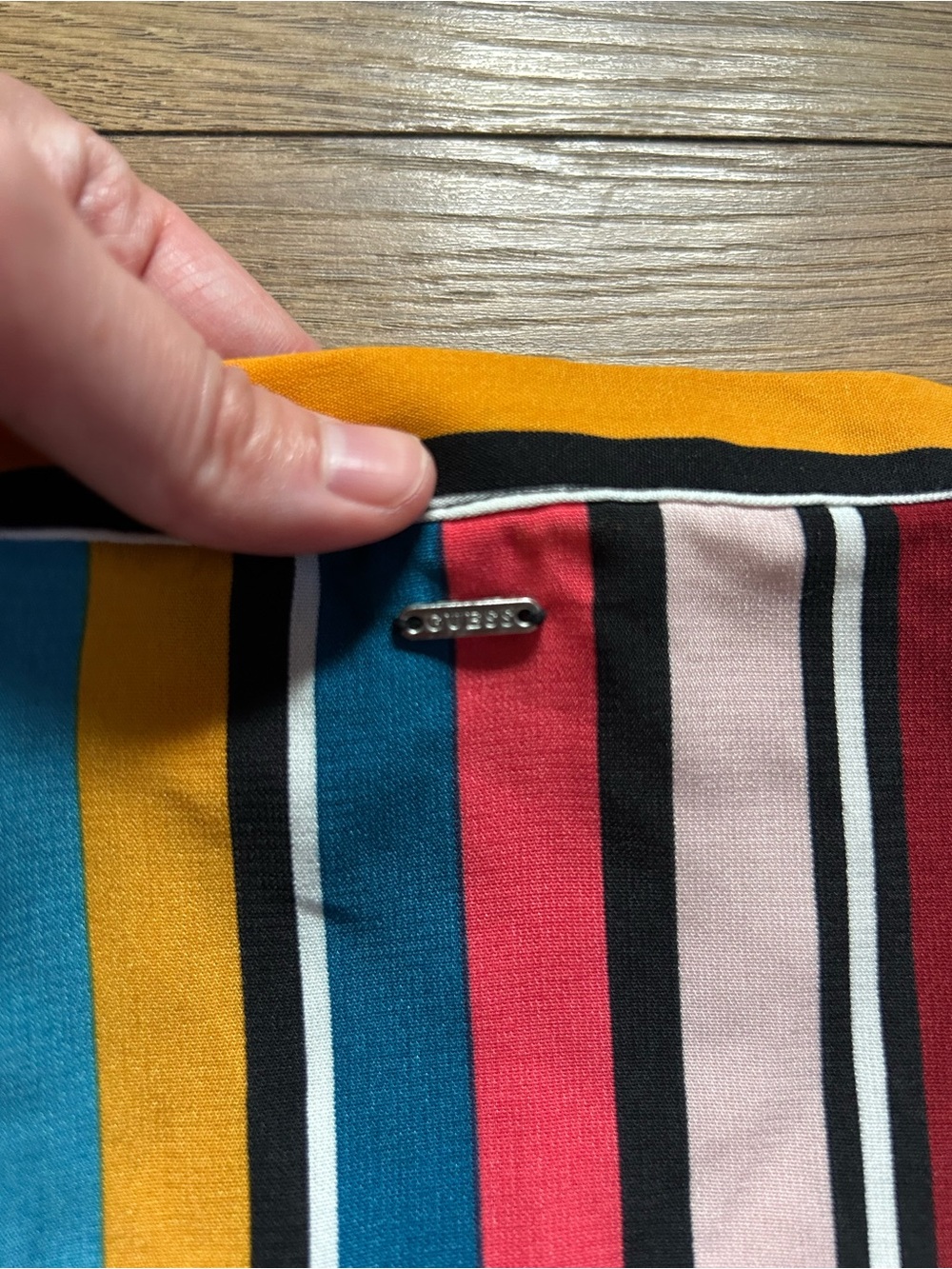 Guess Multicolor Striped Long Sleeve Top - Picture 5 of 9